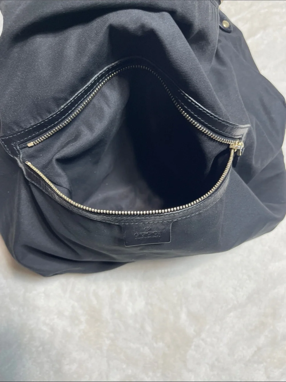 Gucci Authentic Pelham Large Black GG Canvas Hobo Shoulder Braided Handle Bag